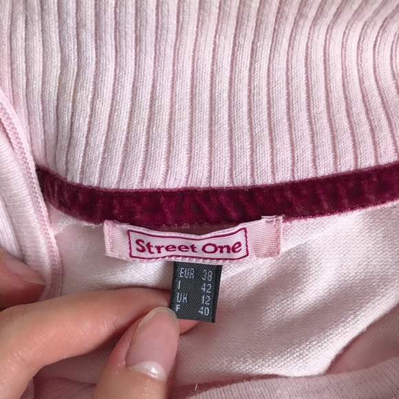 Light Pink High Collar Full Zip Jacket - S - Picture 5 of 7